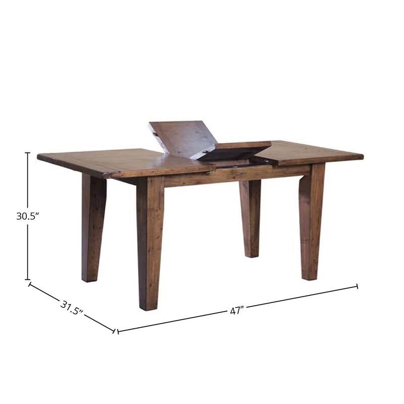 Dexter 47" Wide Reclaimed Pine Extension Dining Table