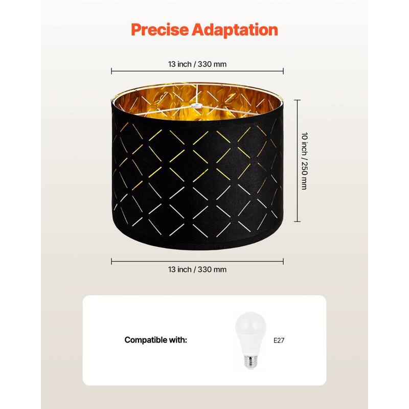 Modern Lamp Shade Set with Harp for Soft Lighting Home Decor