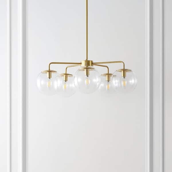 slide 2 of 5, SAFAVIEH Lighting Negara Chandelier - 25" W x 25" D x 18-48" H