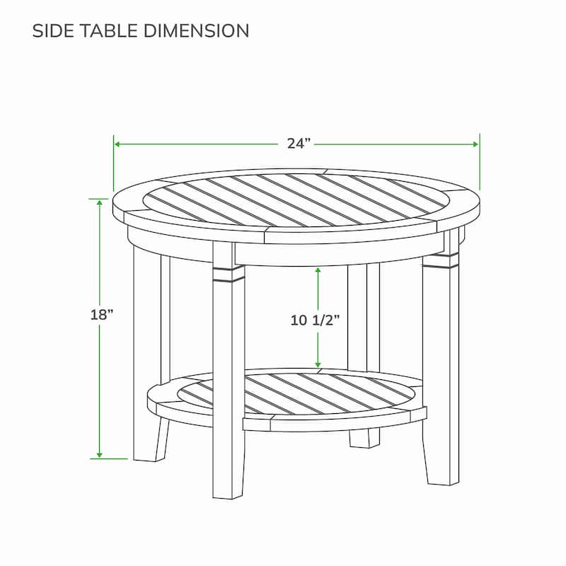 Cambridge Casual Chara 3-Piece Teak Patio Conversation Set