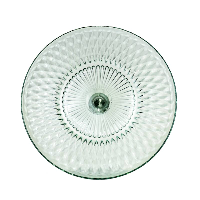 Amici Home Rochester Vintage Footed Glass Cake Plate - 10.5” D x 3.75” H