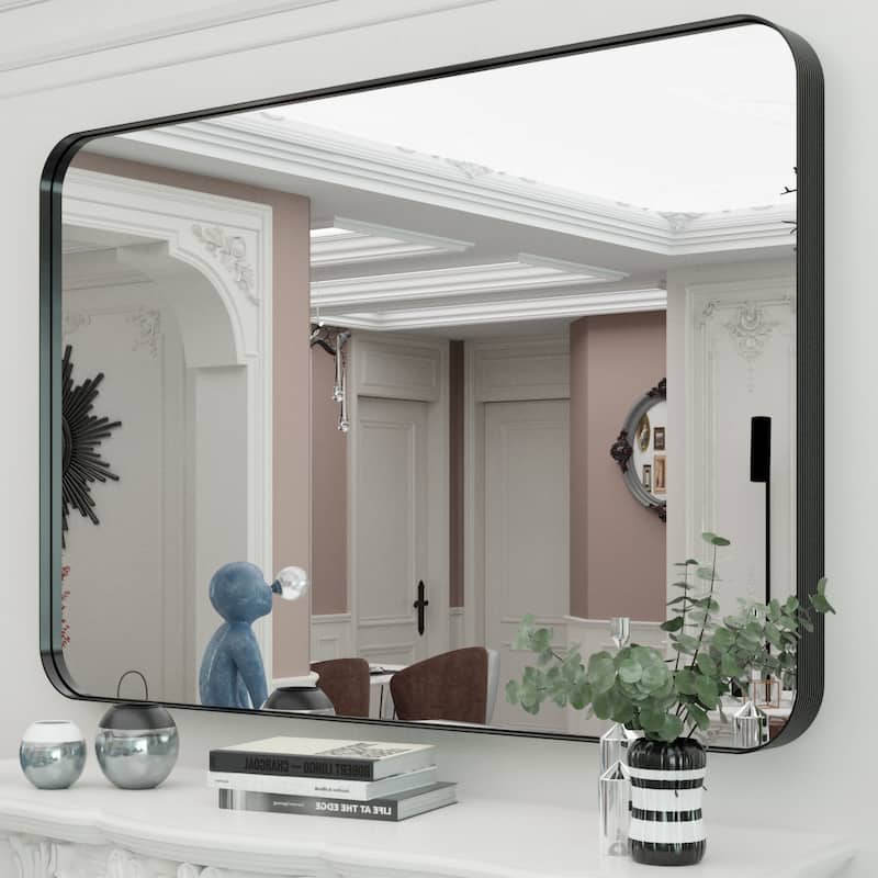 Rectangle Bathroom Mirror for Vanity Wall Mounted Vertical Horizontal Makeup Mirror