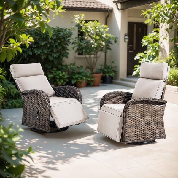 backrest reclining patio chair with footrest