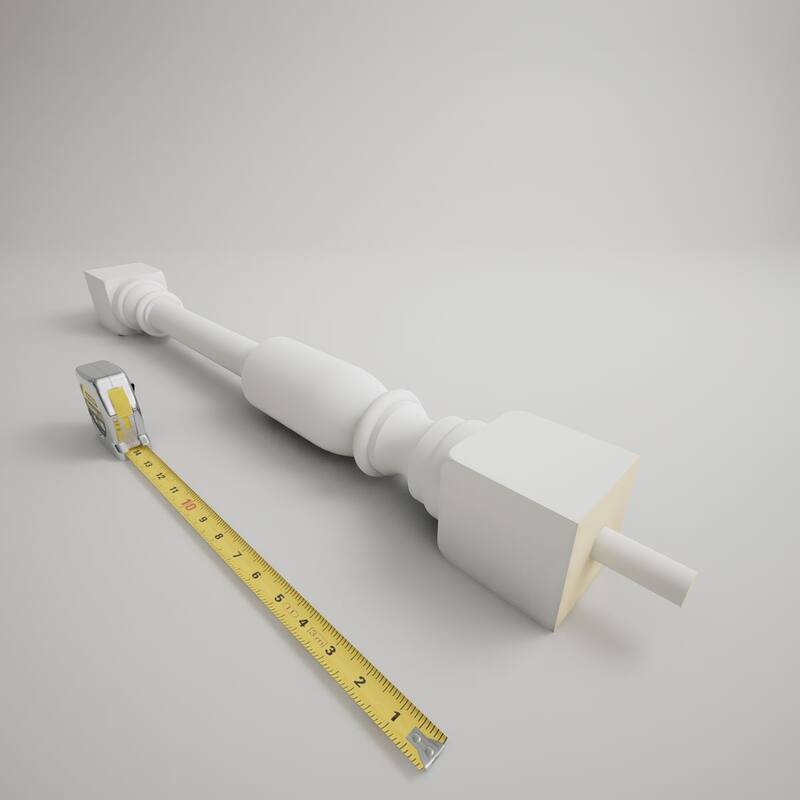 Endurathane 500 Series Lincoln Baluster, Factory Primed Polyurethane
