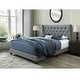 preview thumbnail 13 of 43, Bardy Upholstered Button-tufted Wingback Bed - Queen or King Grey - King
