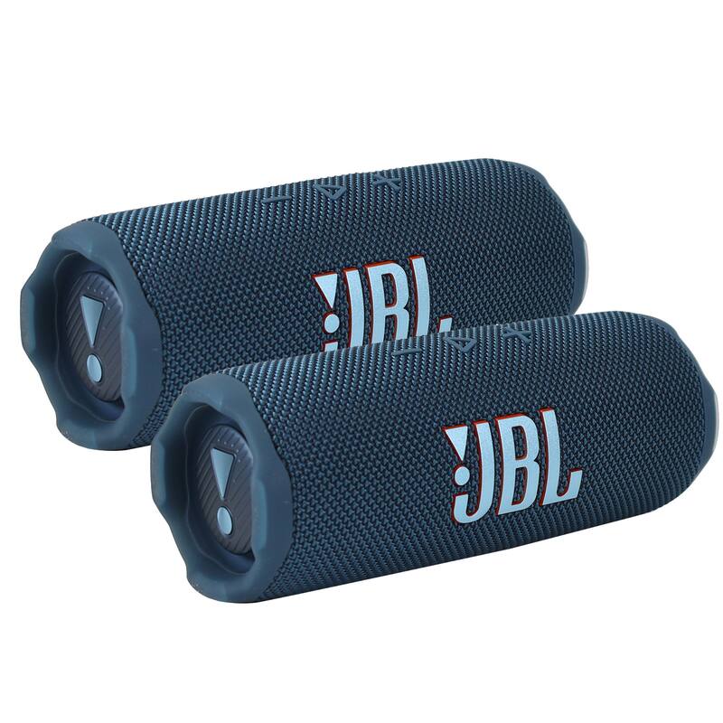 2x JBL Flip 7 Portable Waterproof Bluetooth Speaker (Blue) - Blue