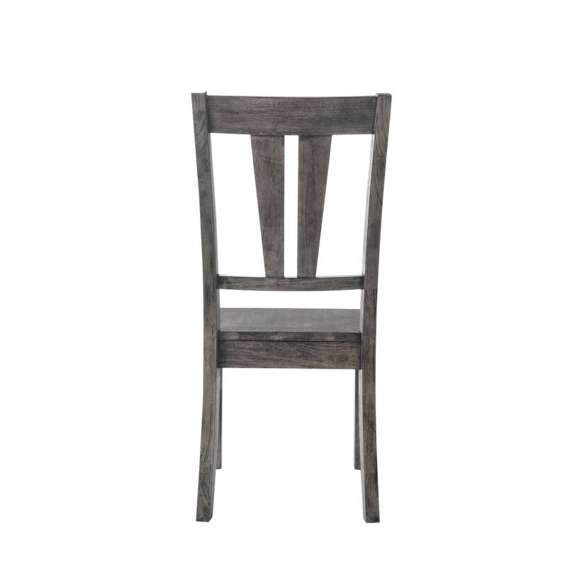 Retro Fan Back Dining Chair - Wooden Seat, Modern Side Chair for Kitchen, Farmhouse Accent Chair - 40