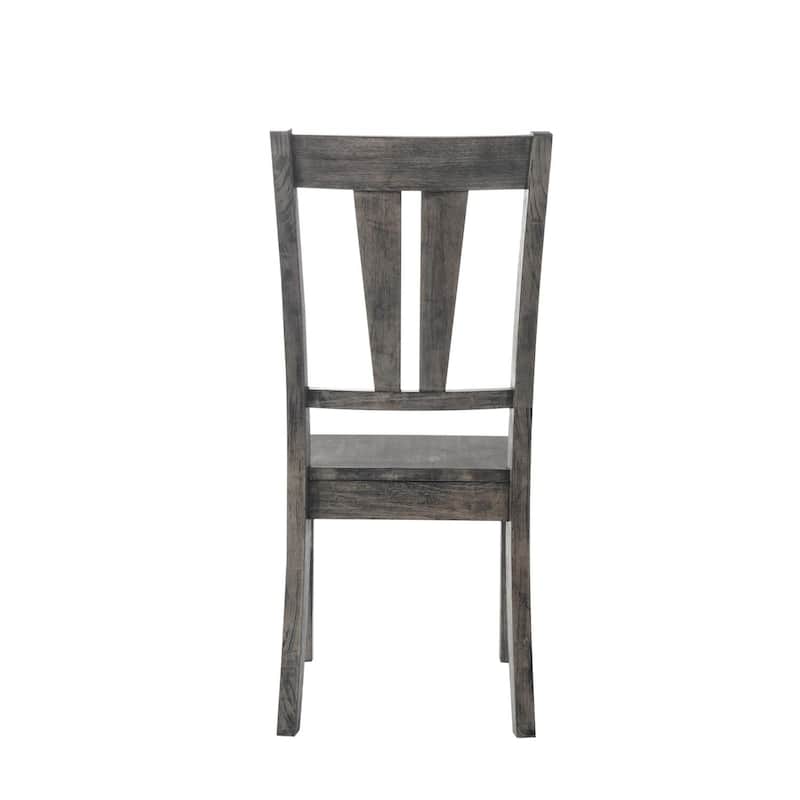Southwestern Fan Back Dining Chair - Wood Seat, Rustic Farmhouse Style - HomeStock - 40