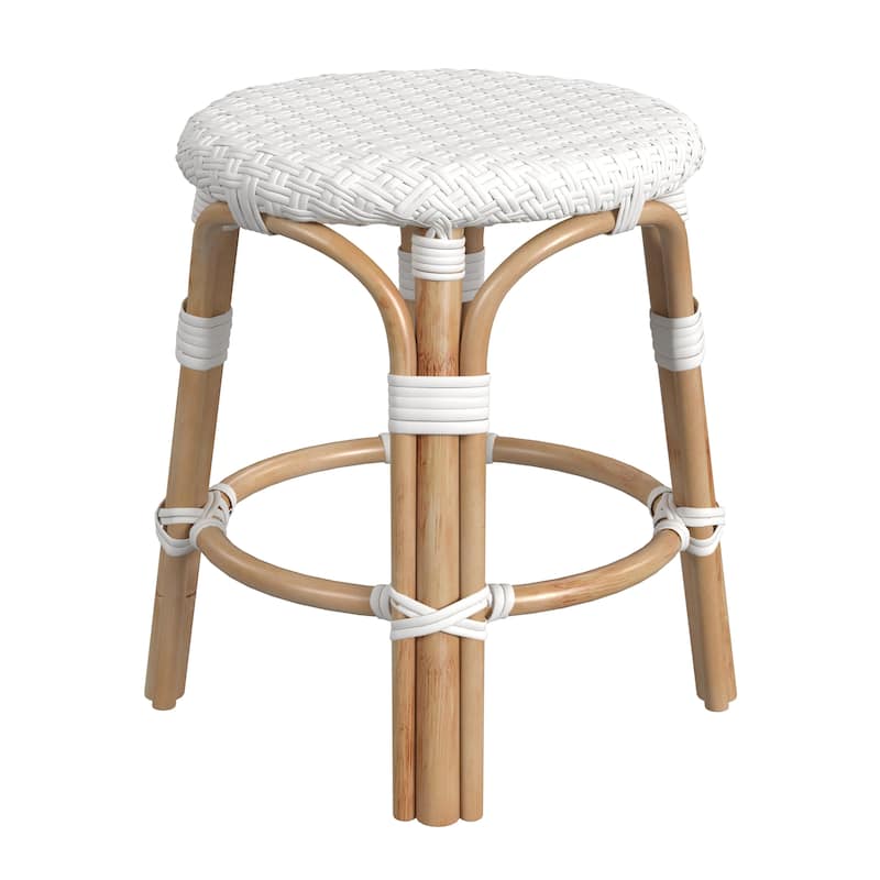 Tobias Rattan Round 18" Accent Stool