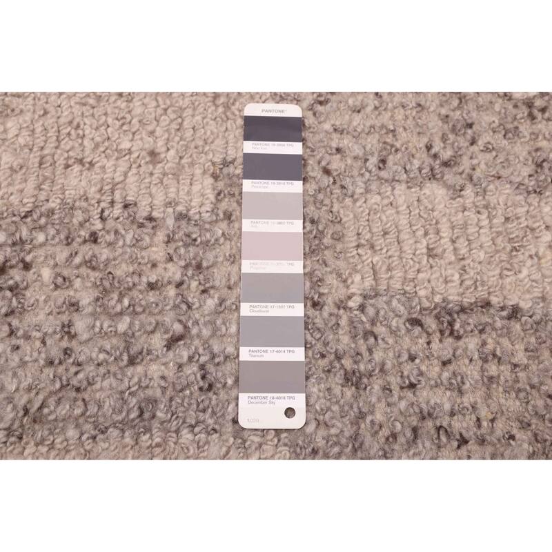 ECARPETGALLERY Hand-knotted Looma Dark Grey Wool Rug - 7'11 x 9'5