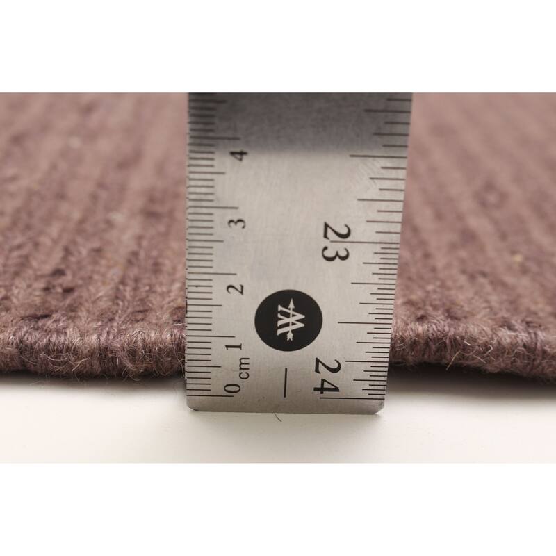 ECARPETGALLERY Flat-Weave Natural Dark Grey Wool Tapestry Kilim - 4'11 x 4'11