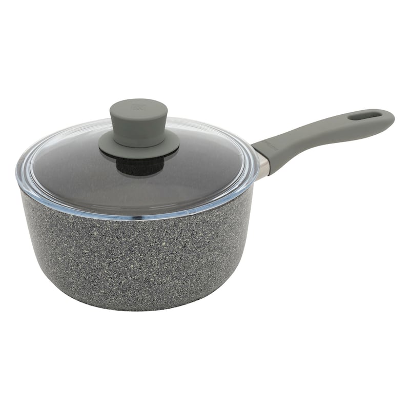 ZWILLING Parma Plus Aluminum Nonstick Saucepan with Lid - Grey - 2.9-qt