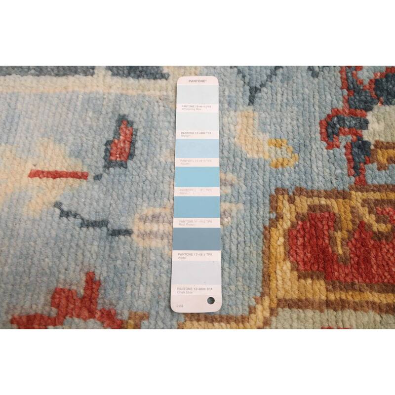ECARPETGALLERY Hand-knotted Jules Serapi Sky Blue Wool Rug - 7'10 x 10'0