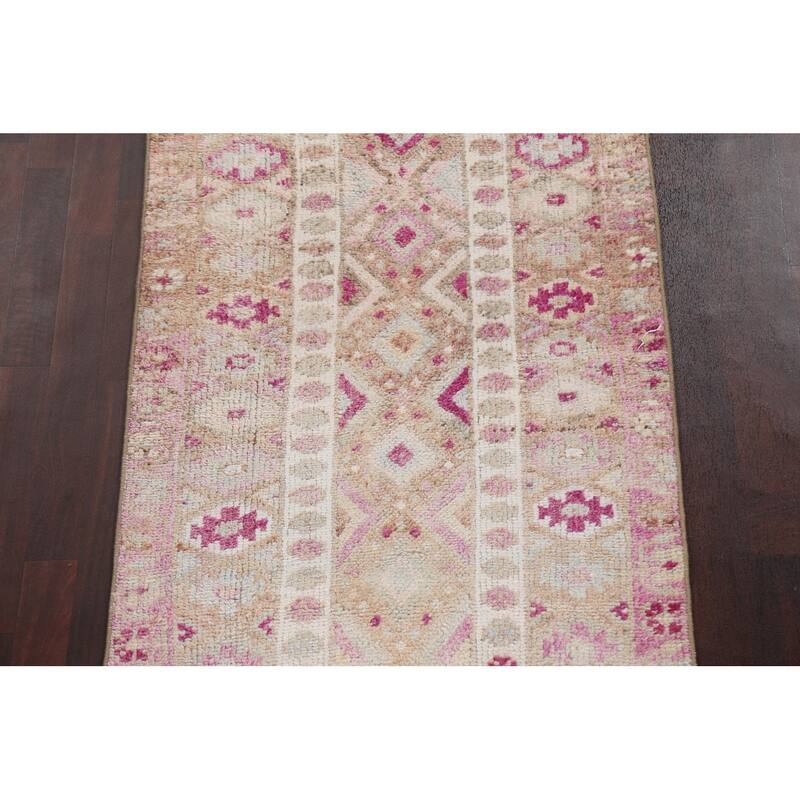 Clearance Antique Look Anatolian Oriental Wool Runner Rug Hand-knotted - 3'1" x 12'9"