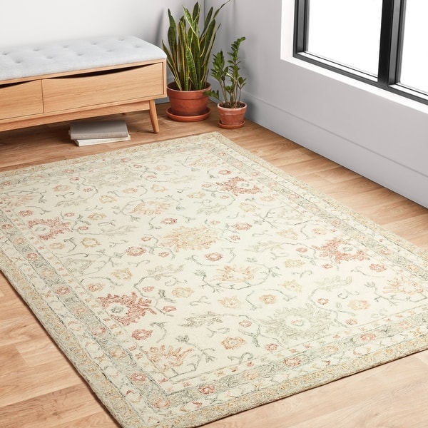 slide 2 of 5, Alexander Home Annabelle Sunrise Hand-Hooked Traditional Wool Rug