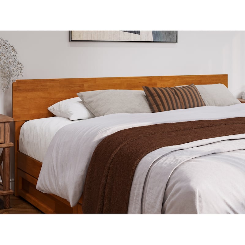 Wesley Platform Bed with Panel Footboard and Twin XL Trundle