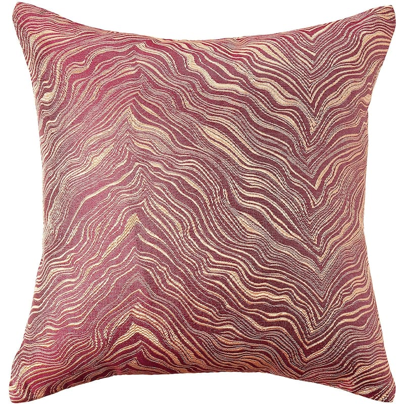 Violet Linen Boutique Zebra Patern Decorative Throw Pillow - Cranberry