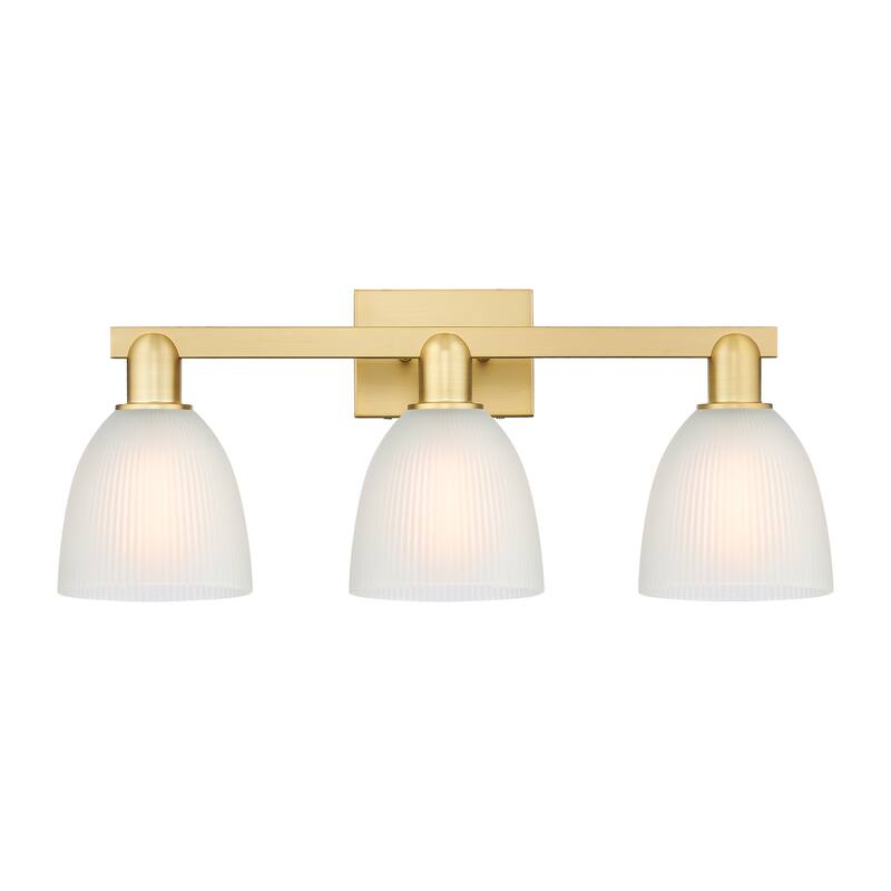 Innovations Lighting Endless Possibilities Arcadia - Castile - 3 Light 25" Bath Vanity Light - Satin Gold/White