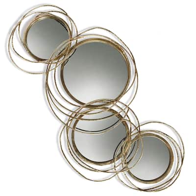 Harp & Finial Conway Gold Metal Mirror