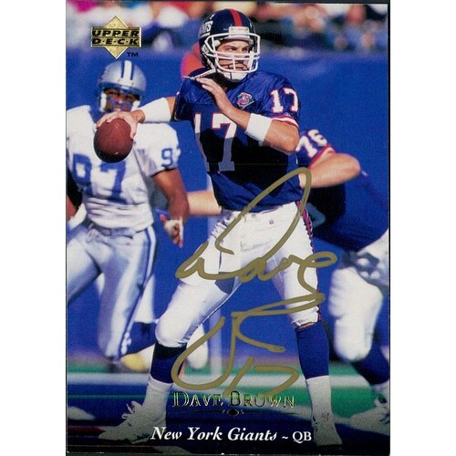 Shop Signed Brown Dave New York Giants 1995 Upper Deck Football