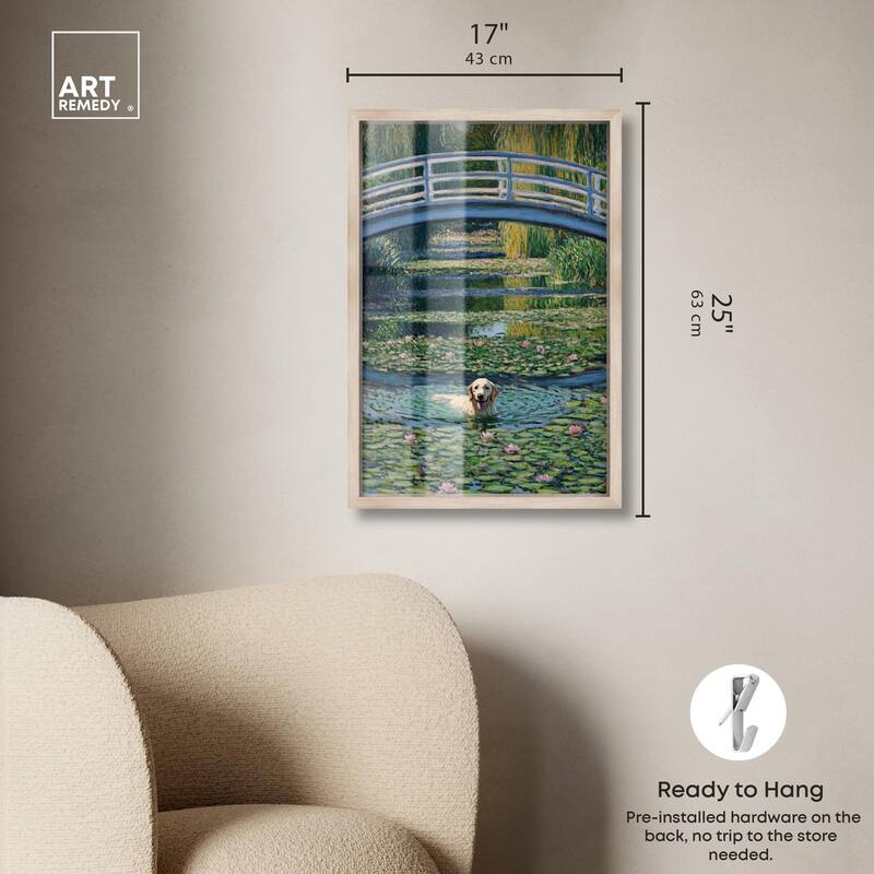 The Pond Under the Bridge Shadowbox by Art Remedy