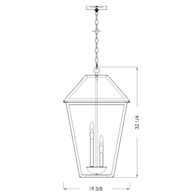 Z-Lite 579CHXLX Talbot 4 Light 20" Wide Semi-Flush Marine Grade
