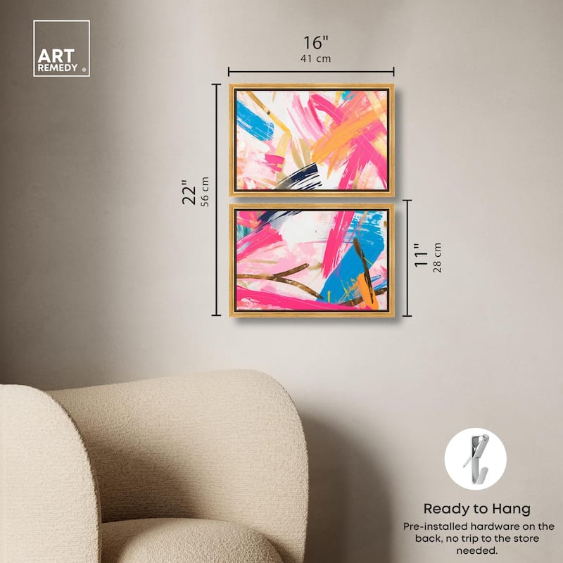 Language Spontaneity II Canvas Set of 2 by Art Remedy
