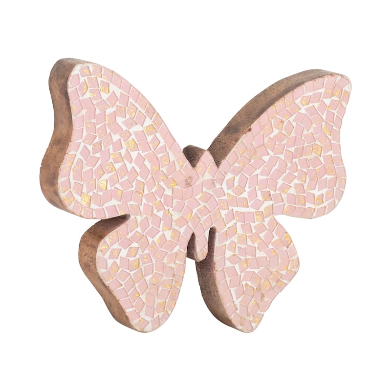 Sagebrook Home Modern Glam Mosaic Butterfly Figurine