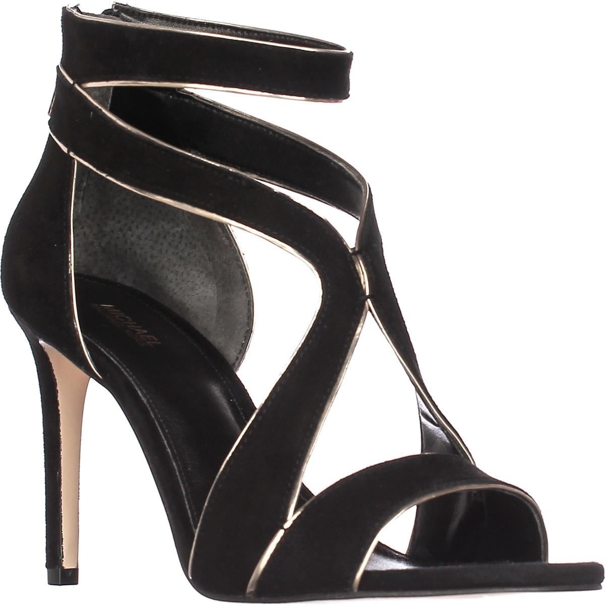 michael kors black and gold sandals