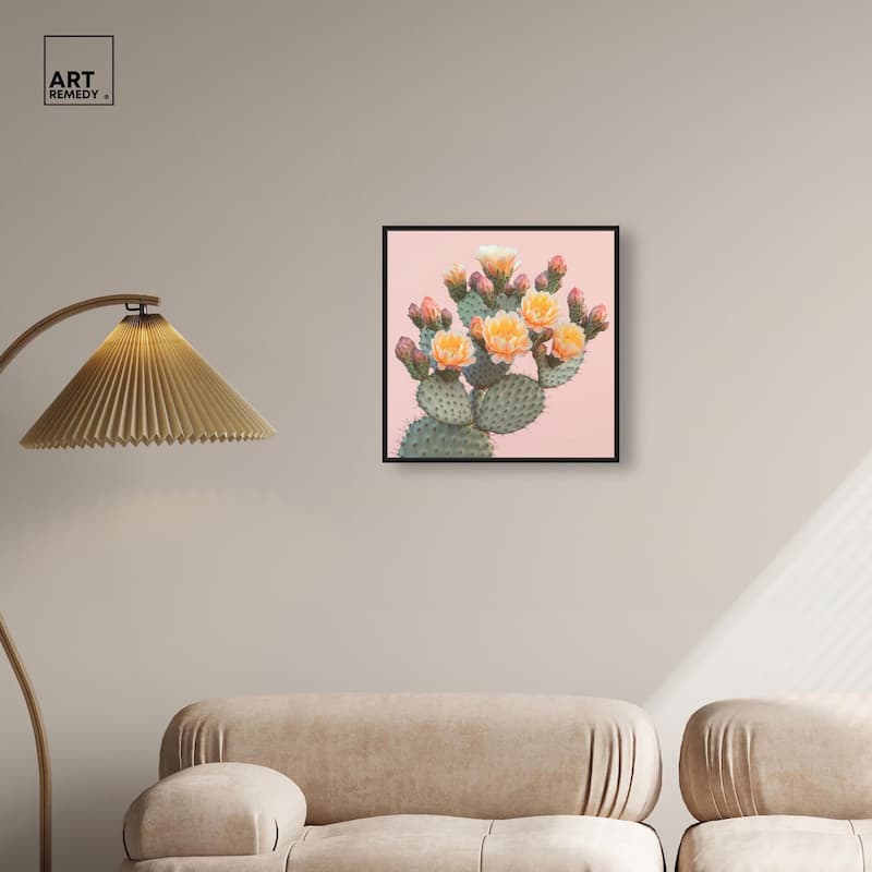 Pink and Prickly Canvas by Art Remedy