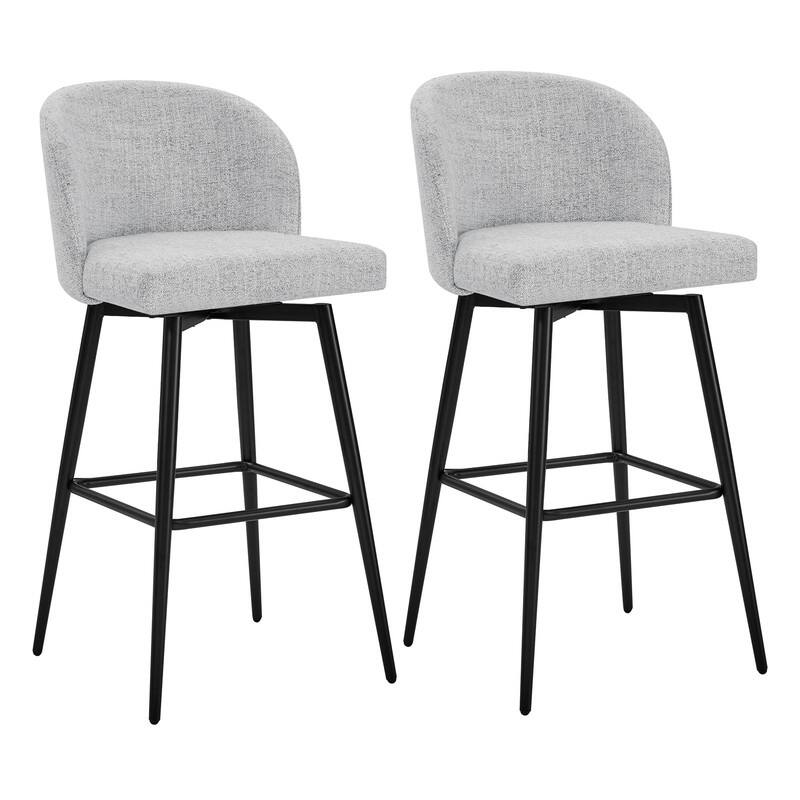 Charlotte Counter Height Swivel Barstool with Metal Legs Set