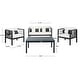 preview thumbnail 6 of 5, SAFAVIEH Outdoor Living Alda 4-piece Set with Accent Pillows - 51"W x 26"D x 26"H