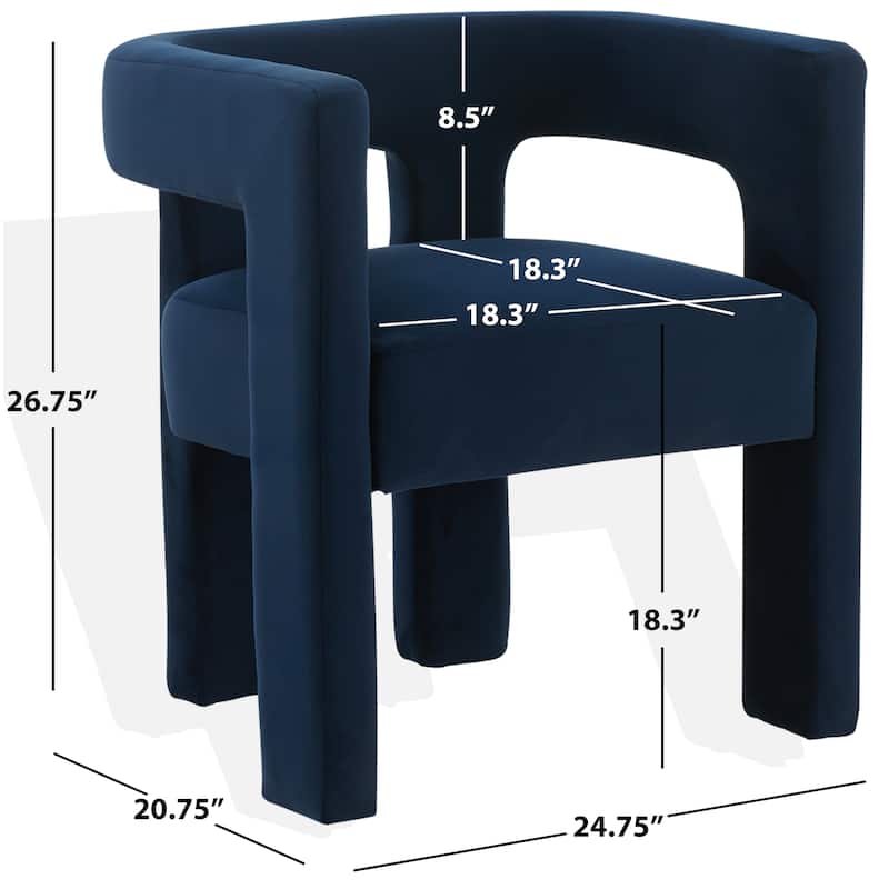 SAFAVIEH Couture Deandre Cut Out Accent Chair (Fully Assembled) - 24.8 IN W x 20.8 IN D x 26.8 IN H