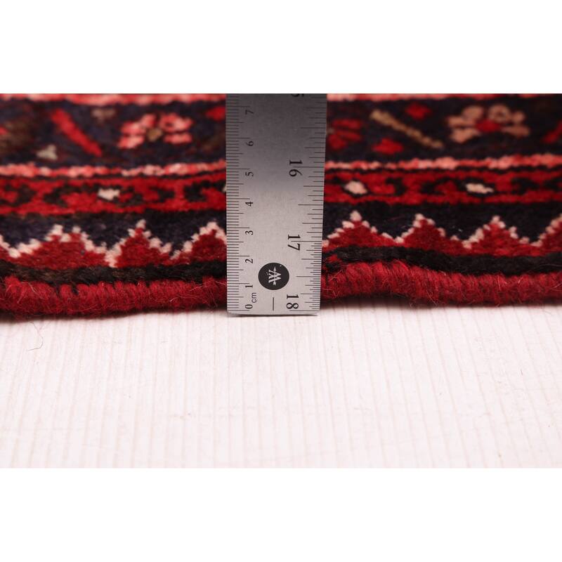 ECARPETGALLERY Hand-knotted Andelz Red Wool Rug - 3'5 x 10'2