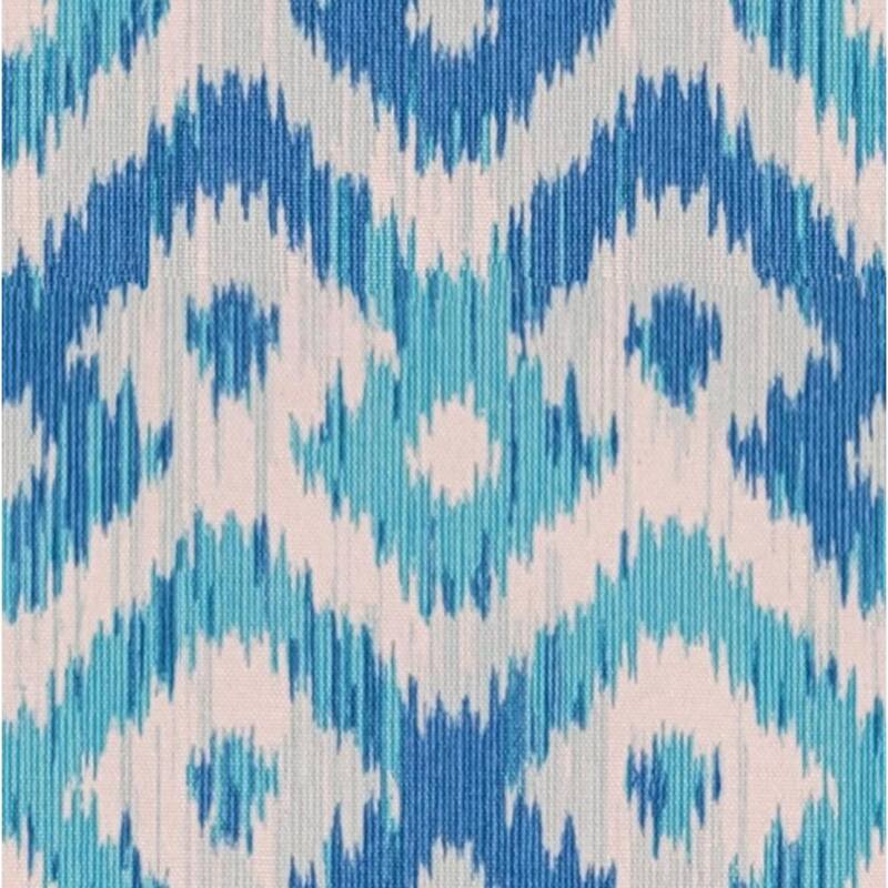 Casual Cushion Ikat 1-Piece Indoor/Outdoor Square Throw Pillow, 18"W x 18"L