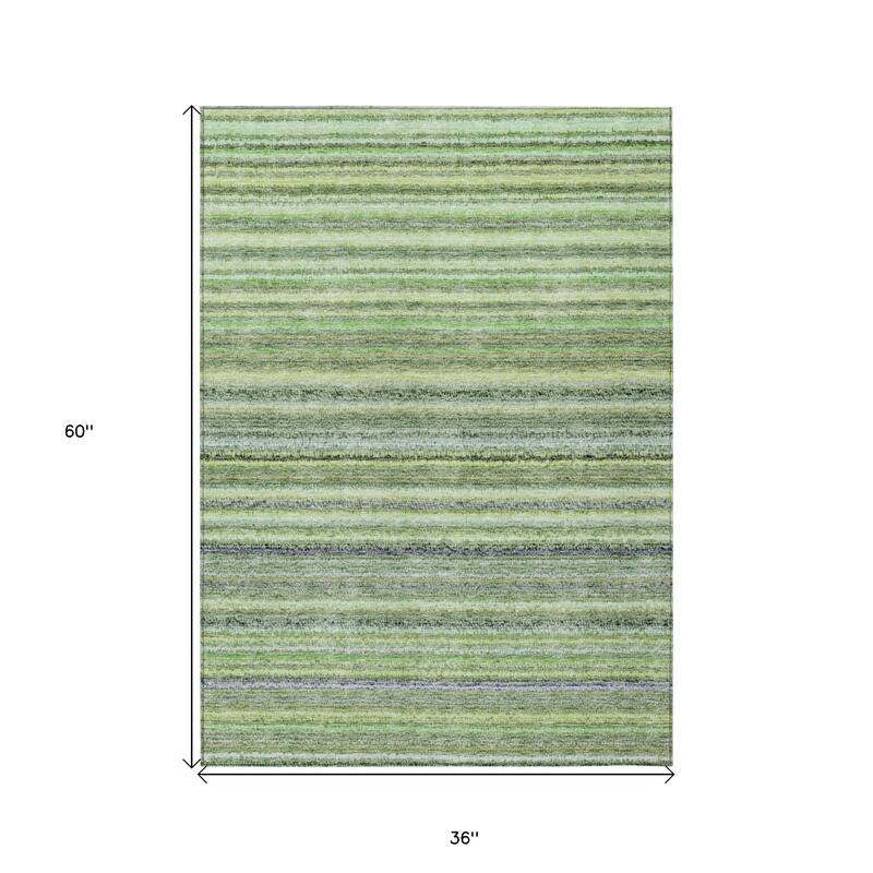HomeRoots Striped Transitional Rectangle Outdoor Rug