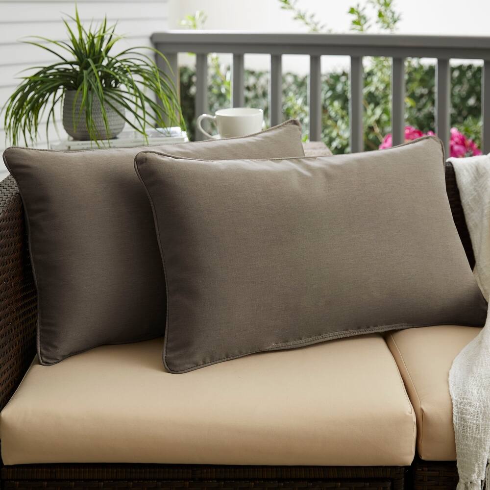 Sorra Home Sunbrella Outdoor Corded Pillow Single