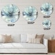 preview thumbnail 4 of 9, Designart 'Watercolor Moonlight Magnolia II' Farmhouse Large Wall CLock