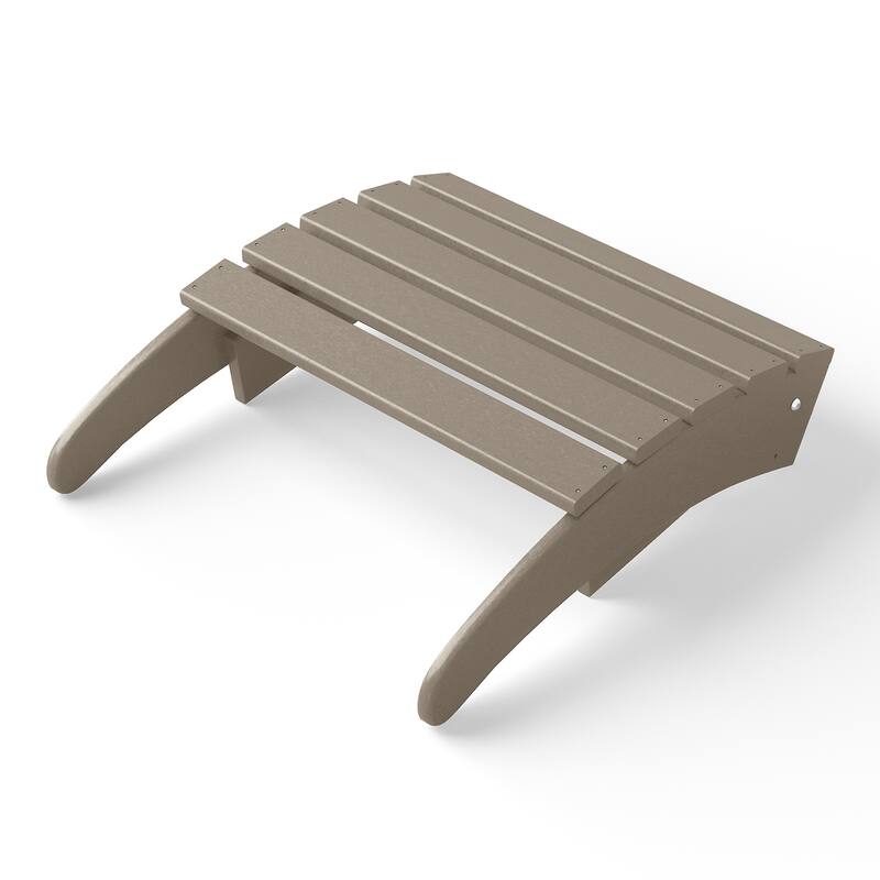 Polytrends Laguna Hdpe All Weather Outdoor Patio Foldable Ottoman