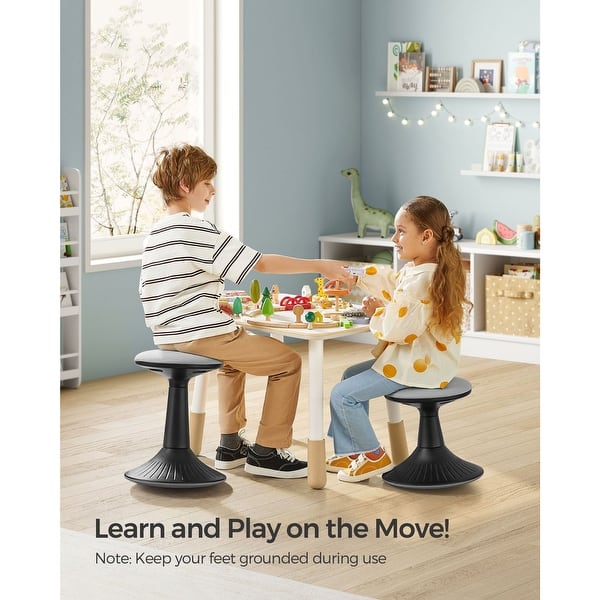slide 2 of 27, Kids Wobble Chair for Active Sitting - Enhances Focus and Classroom Engagement 14.2"H - Ink Black and Dove Grey