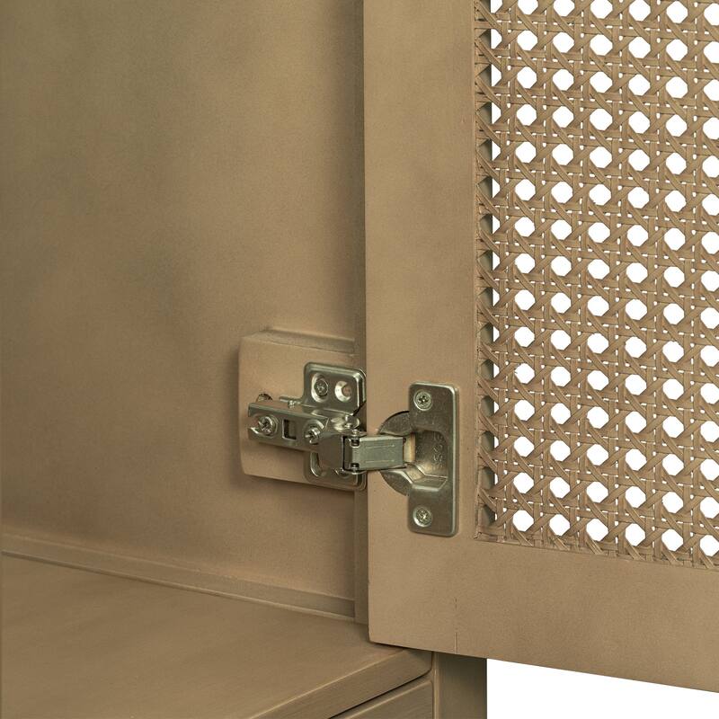 MDF Freestanding Bathroom Vanity Base in Natural with Door and Drawer, without Sink - 24" x 18"