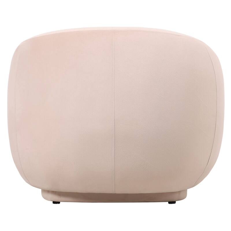 Faze Mid-Century Velvet Barrel Accent Chair with Solid Wood Frame, Plush Foam Cushion, No Assembly Required