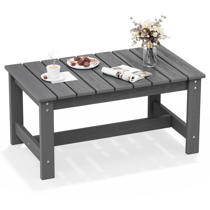 Outdoor Patio HDPE Rectangle Coffee Table