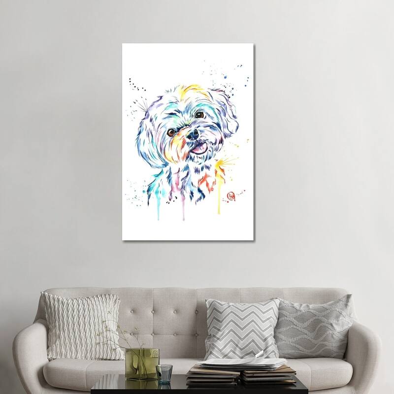 iCanvas "Havanese" by Lisa Whitehouse Canvas Print - 48x32x1.5