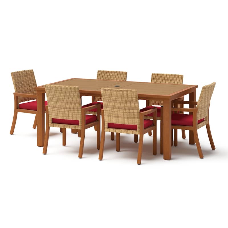 Mili 7 Piece Sunbrella Outdoor Patio Dining Set