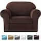Subrtex Sofa Cover Stretch Slipcover with Separate Cushion Covers - Armchair - Chocolate