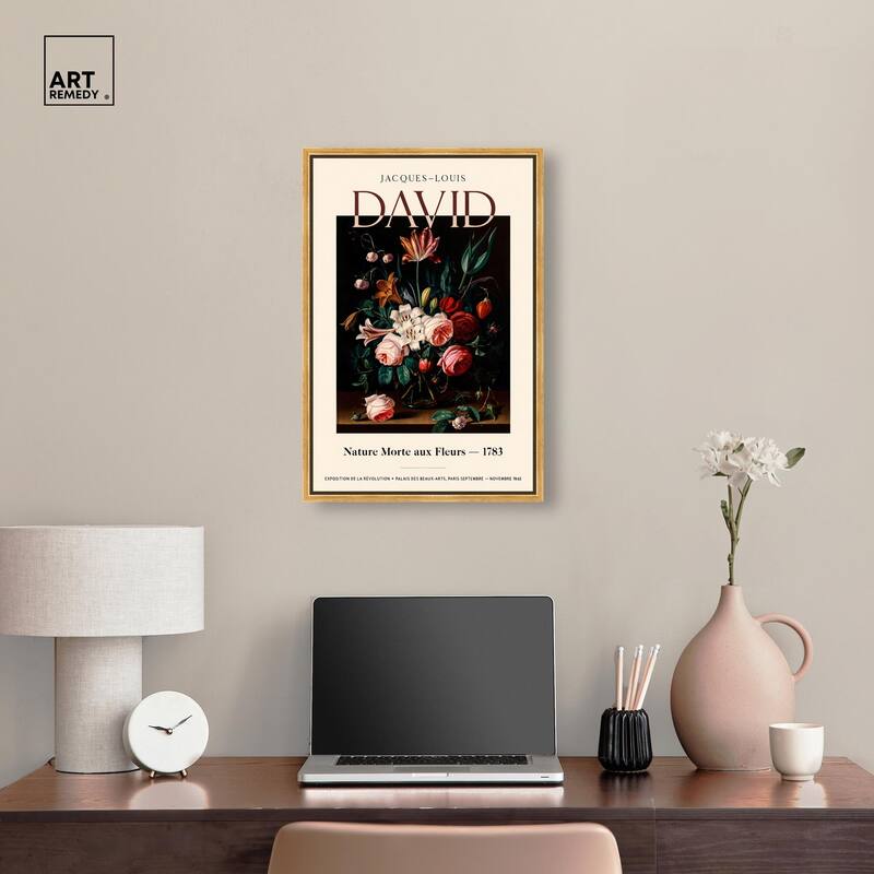 Flowers in a Dark Canvas by Art Remedy