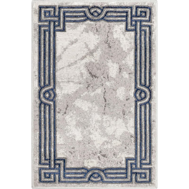 Well Woven Fairmont Huntington Retro Mosaic Marble Pattern Area Rug