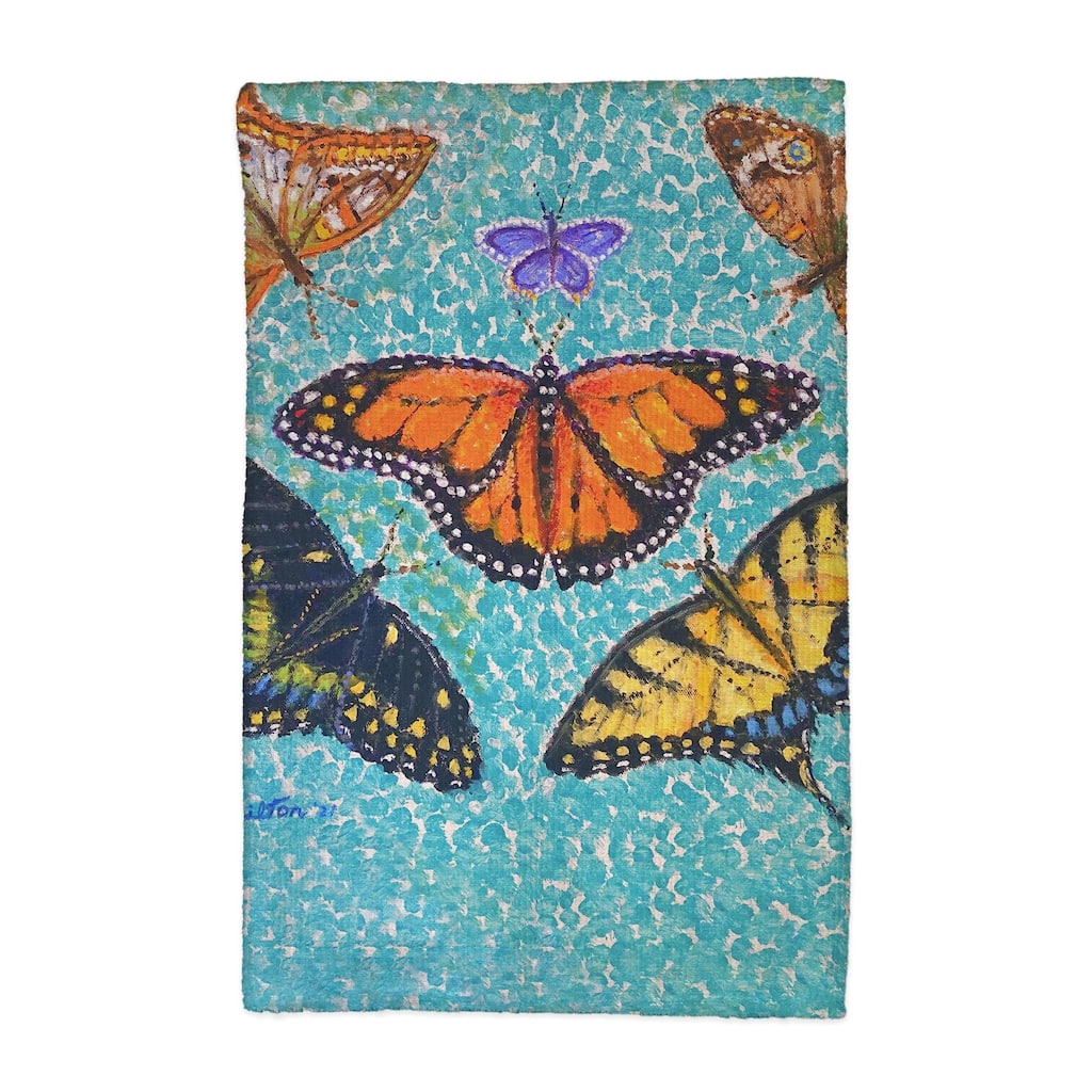 Butterfly Arrangement Kitchen Towel - 16x25