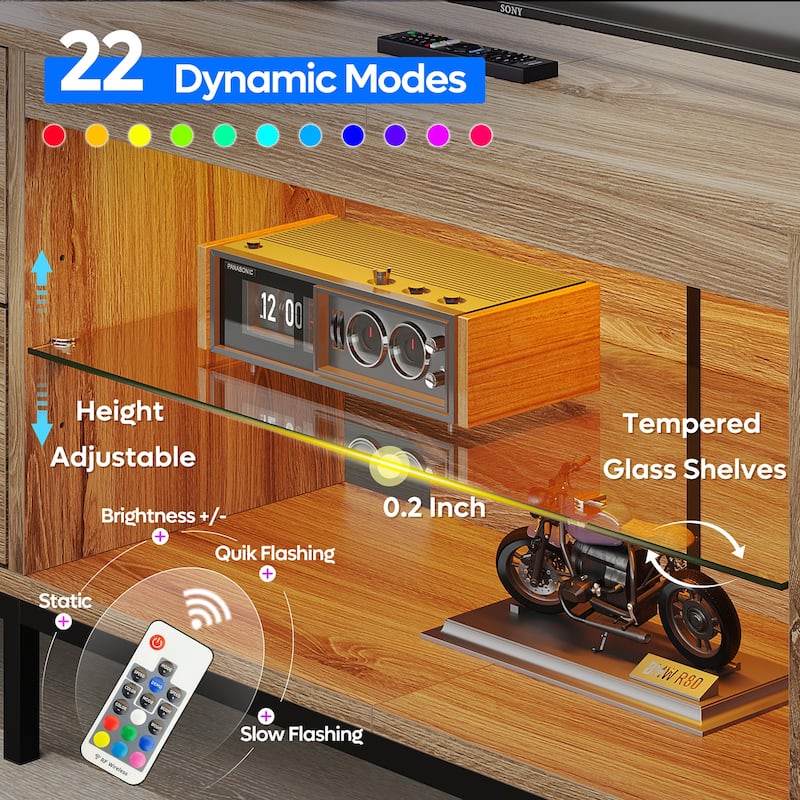 Modern TV Stands for 75/ 80/ 85 inch TV with 2 Drawers - 80 inches